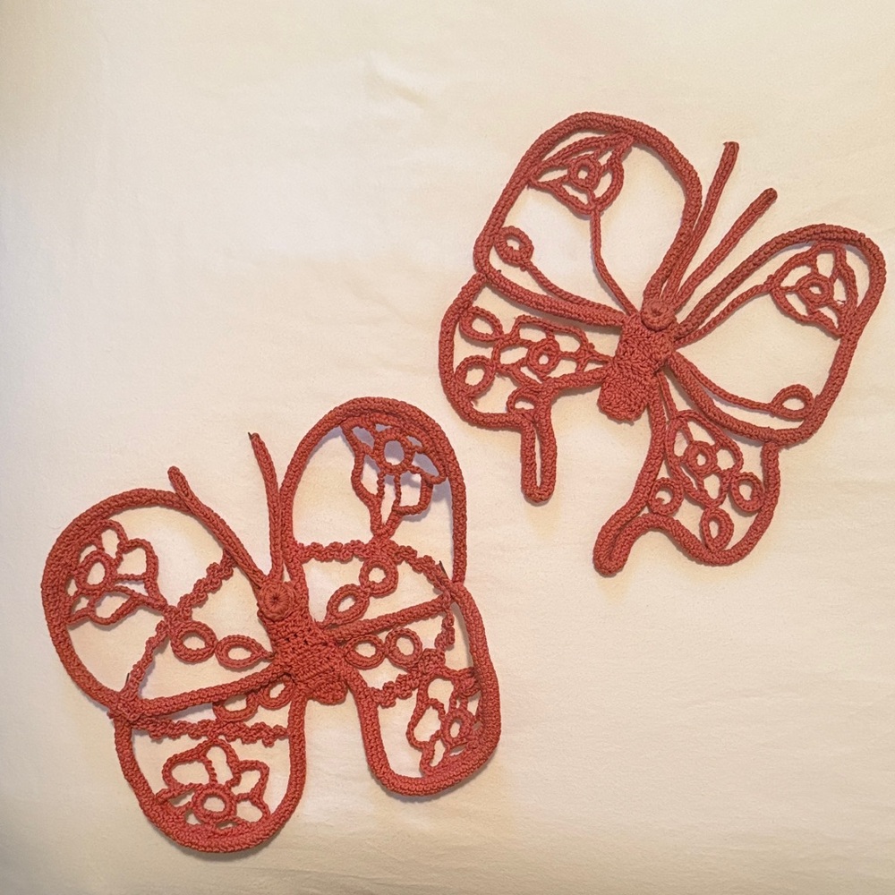 Handcrafted Red Butterfly Wall Decor